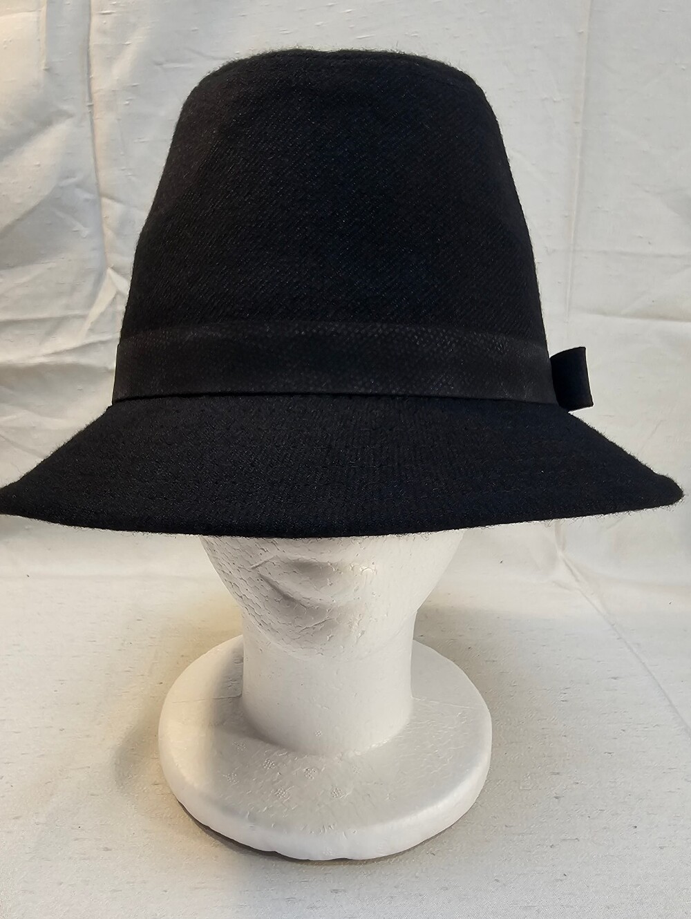 Liz Claiborne New York Women's Classic Black Wool Fedora Hat-O/S
